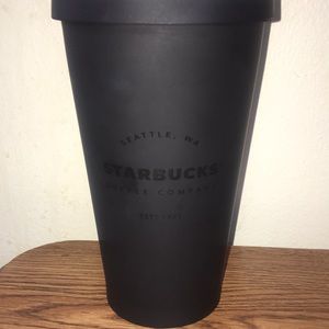 Matte Black Starbucks 16oz Tumblr w/ Straw